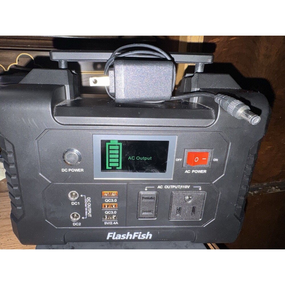 FlashFish Portable Solar Generator Lithium-Ion AC/DC/USB Multifunction